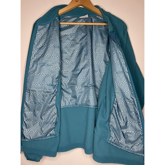 Columbia Thermal Coil Jacket Women’s Teal Nylon Quilt Fleece Full Zip Pockets XL - Picture 5 of 7
